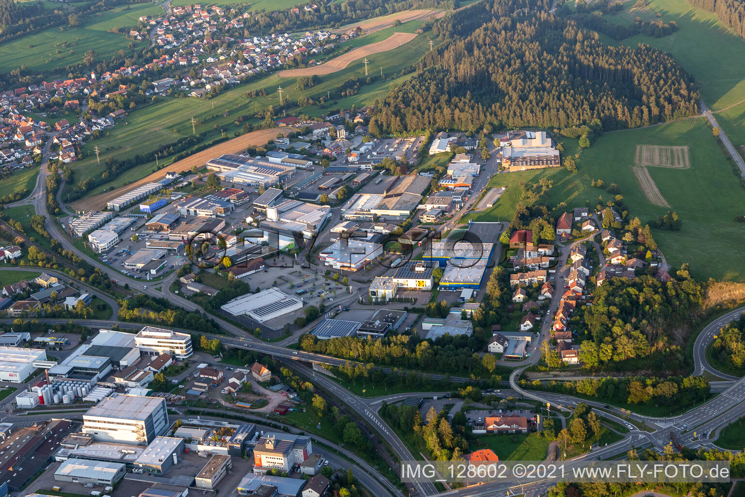 Industrie- und Gewerbegebiet Alte-Post-Straße in Freudenstadt im Bundesland Baden-Württemberg, Deutschland
