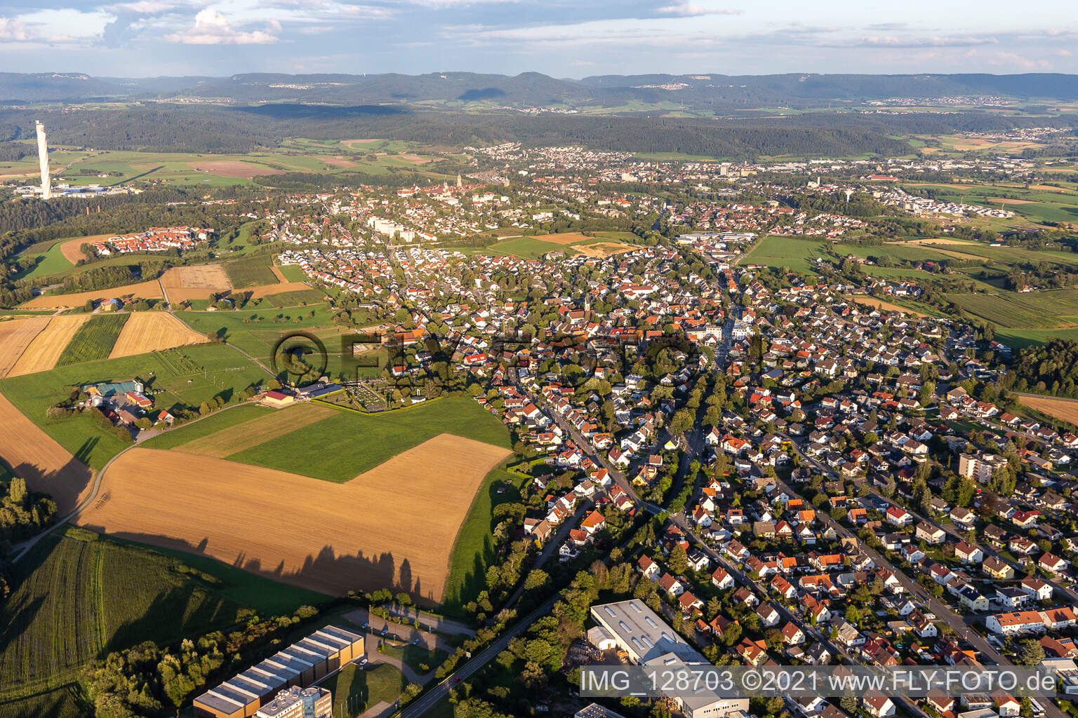 Luftaufnahme von Zimmern ob Rottweil im Bundesland Baden-Württemberg, Deutschland