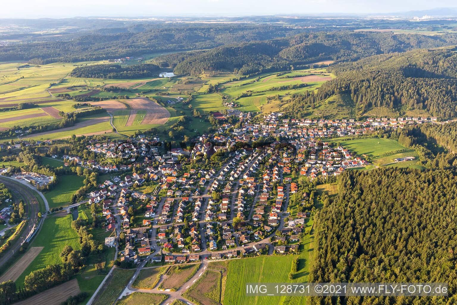 Rottweil im Bundesland Baden-Württemberg, Deutschland von oben gesehen