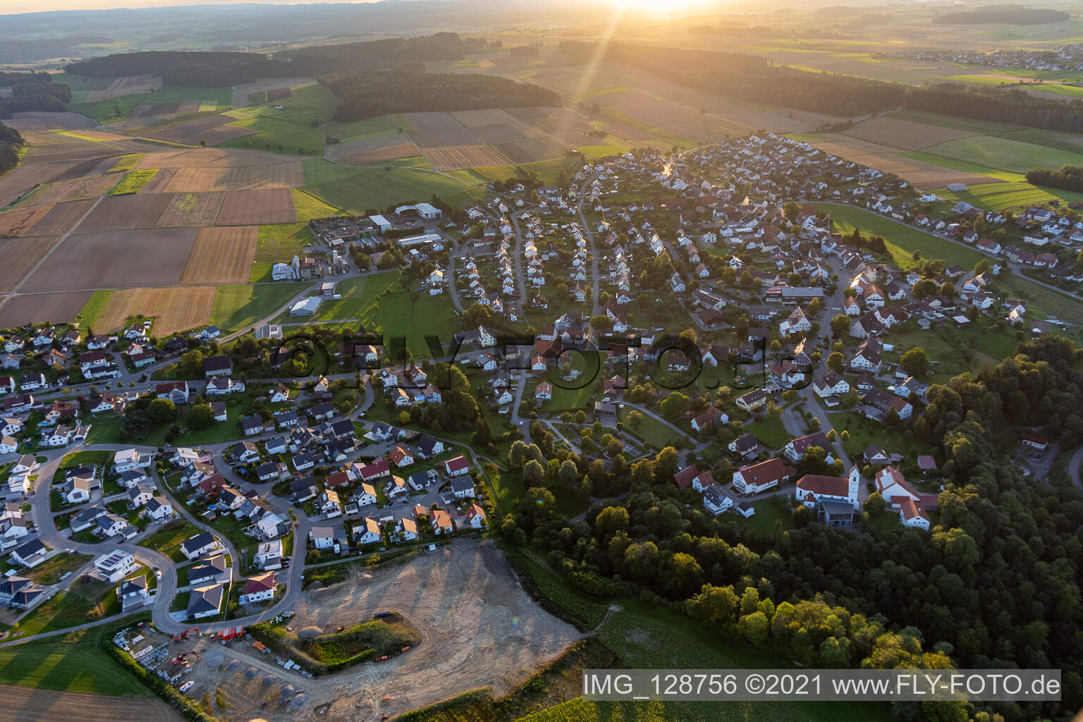 Bösingen im Bundesland Baden-Württemberg, Deutschland aus der Luft