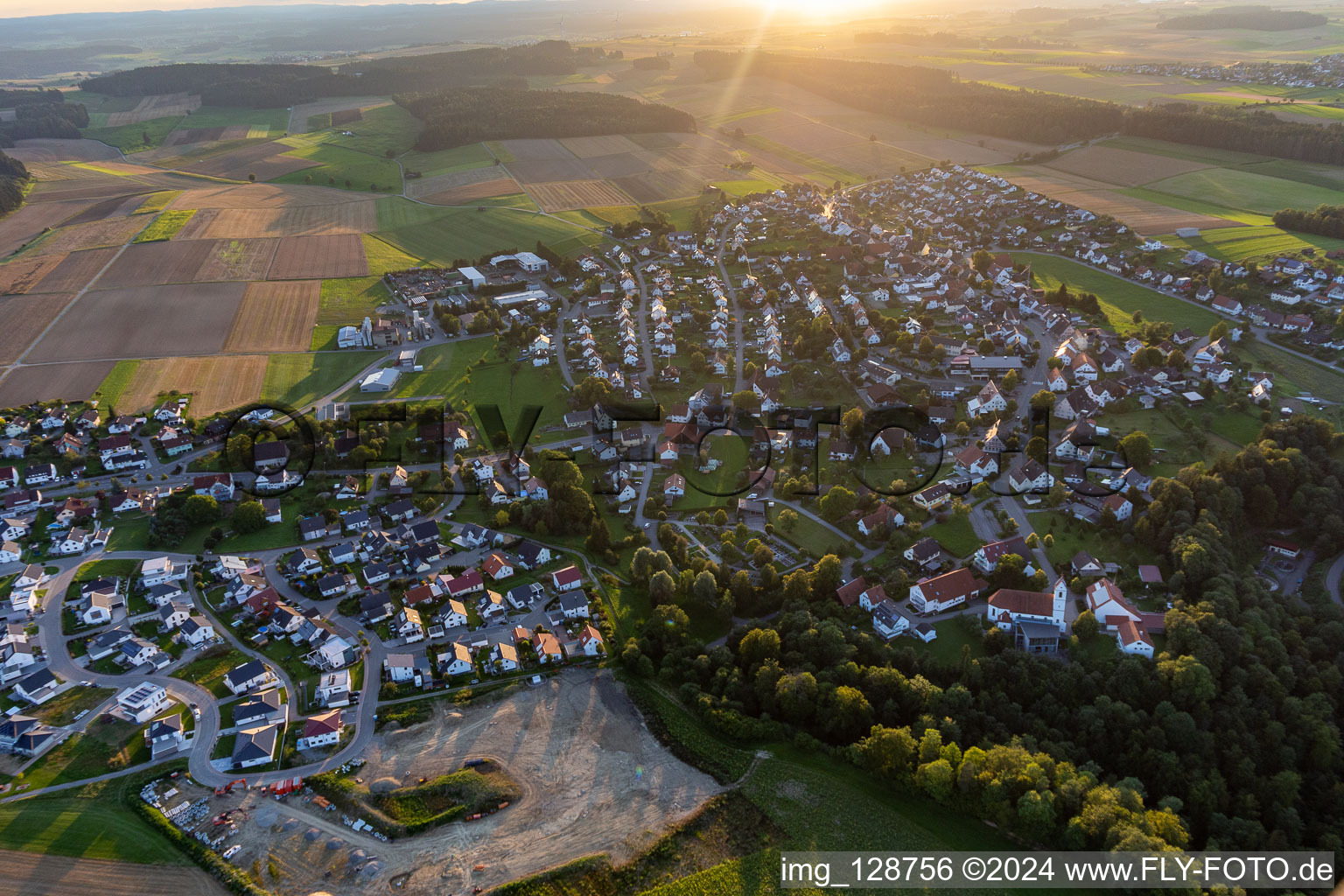 Bösingen im Bundesland Baden-Württemberg, Deutschland aus der Luft