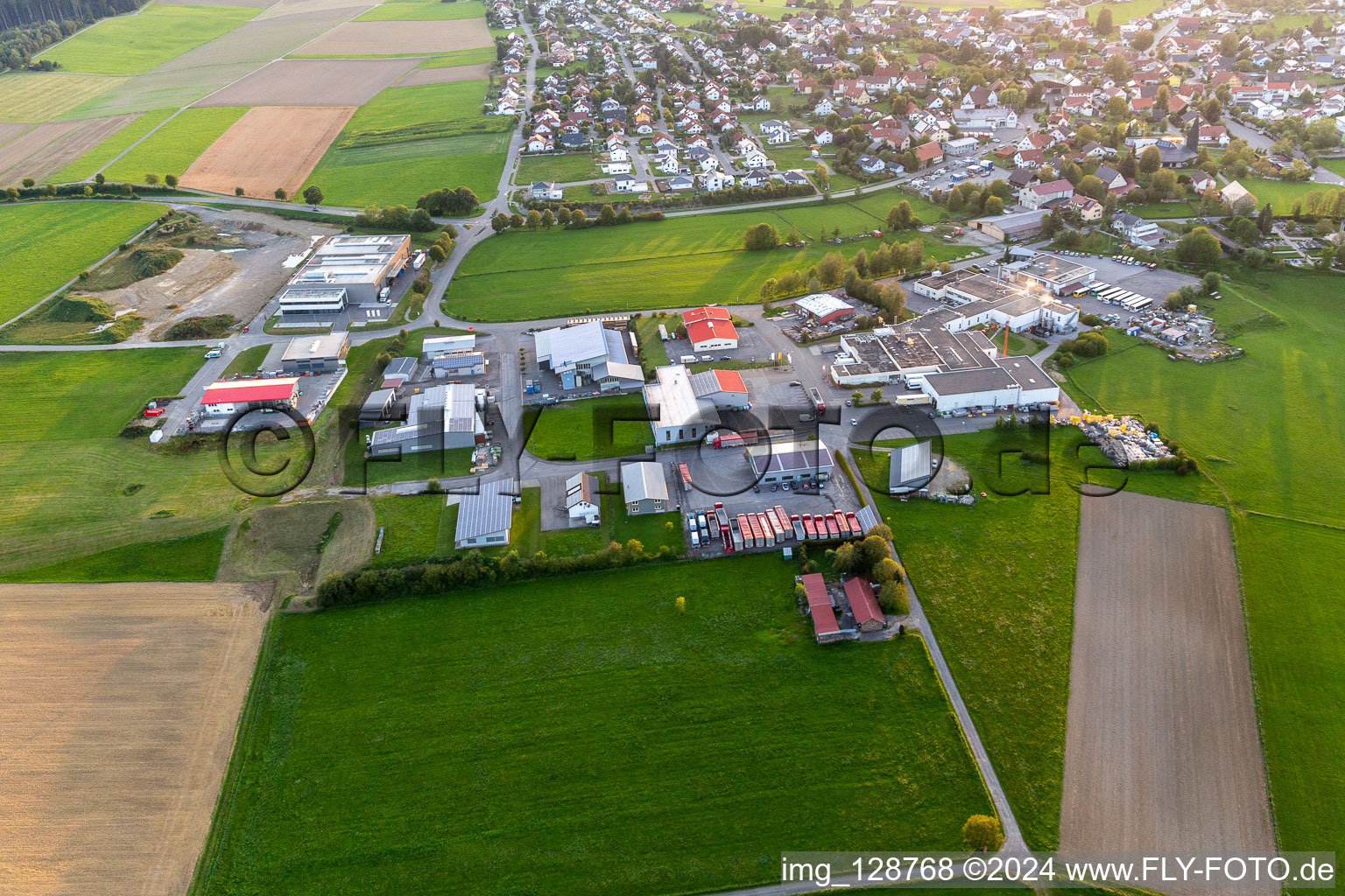 Industriegebiet Riedstraße in Bösingen im Bundesland Baden-Württemberg, Deutschland