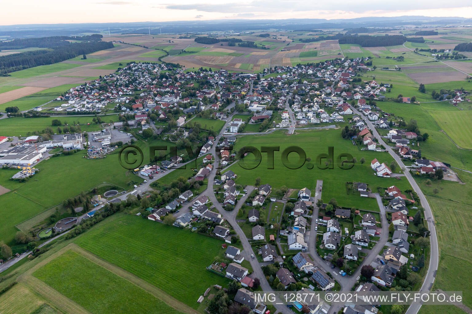 Drohnenbild von Bösingen im Bundesland Baden-Württemberg, Deutschland
