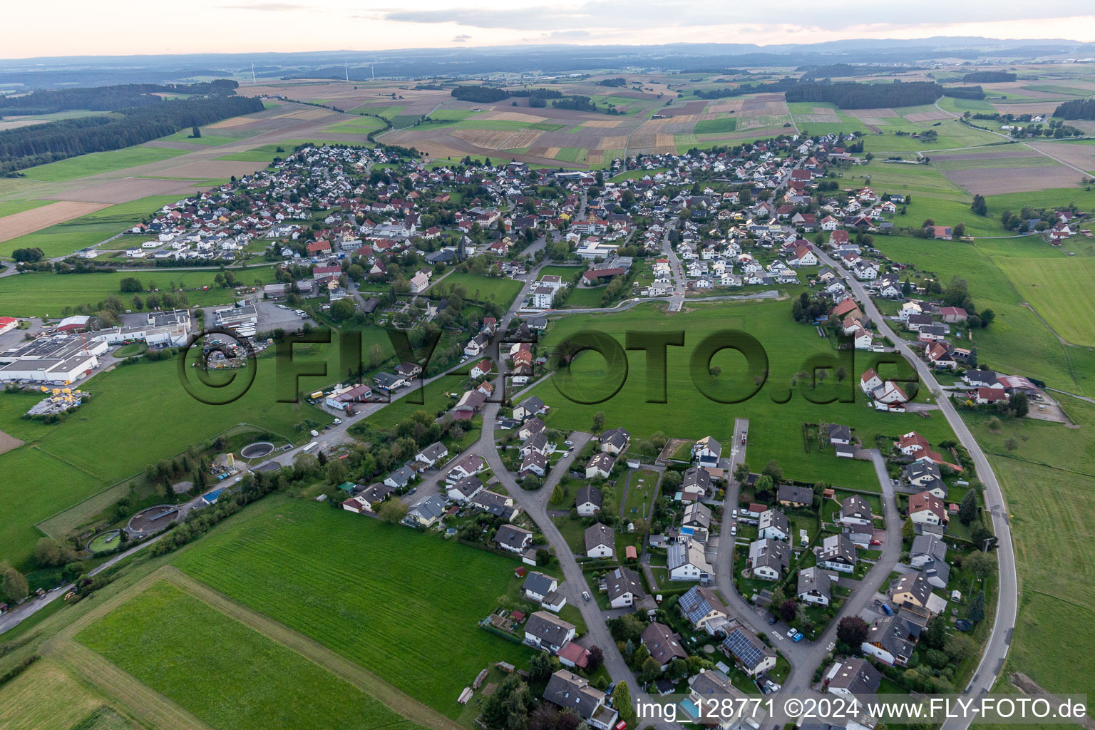 Drohnenbild von Bösingen im Bundesland Baden-Württemberg, Deutschland