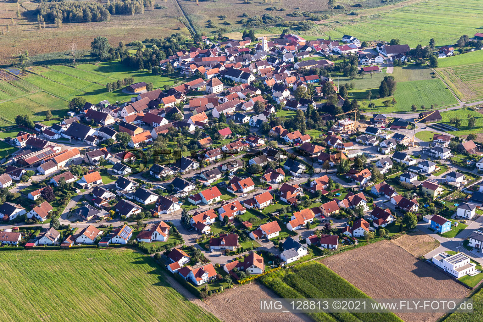 Luftaufnahme von Alleshausen im Bundesland Baden-Württemberg, Deutschland