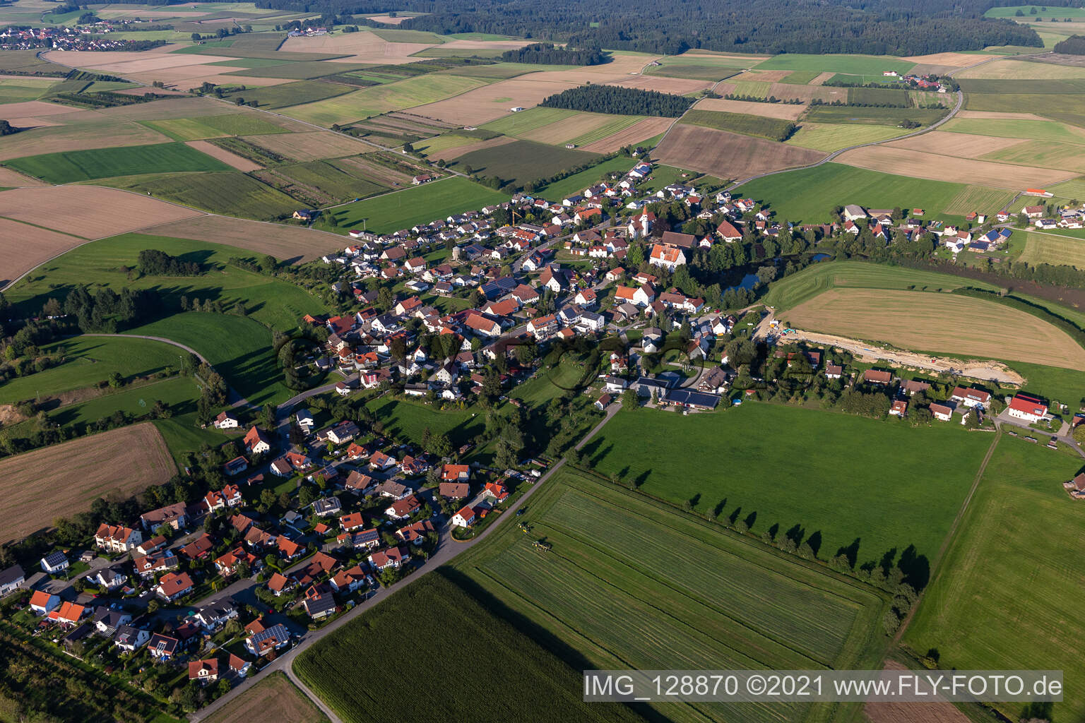 Luftbild von Ortsteil Michelwinnaden in Bad Waldsee im Bundesland Baden-Württemberg, Deutschland