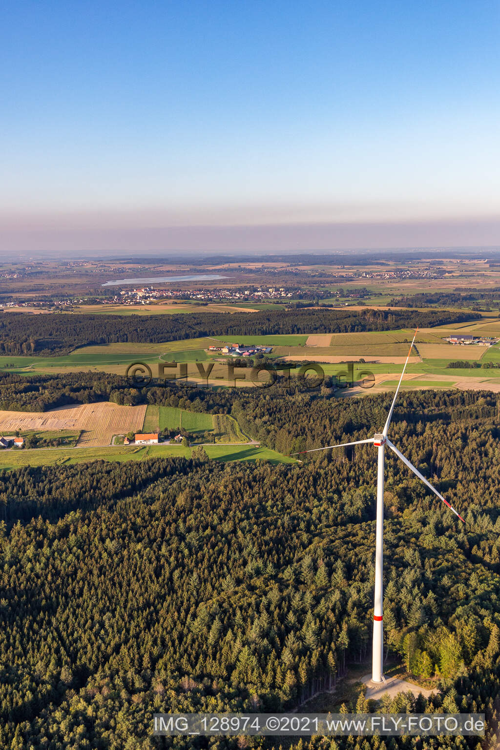 Luftbild von Windpark Bad Saulgau im Bundesland Baden-Württemberg, Deutschland