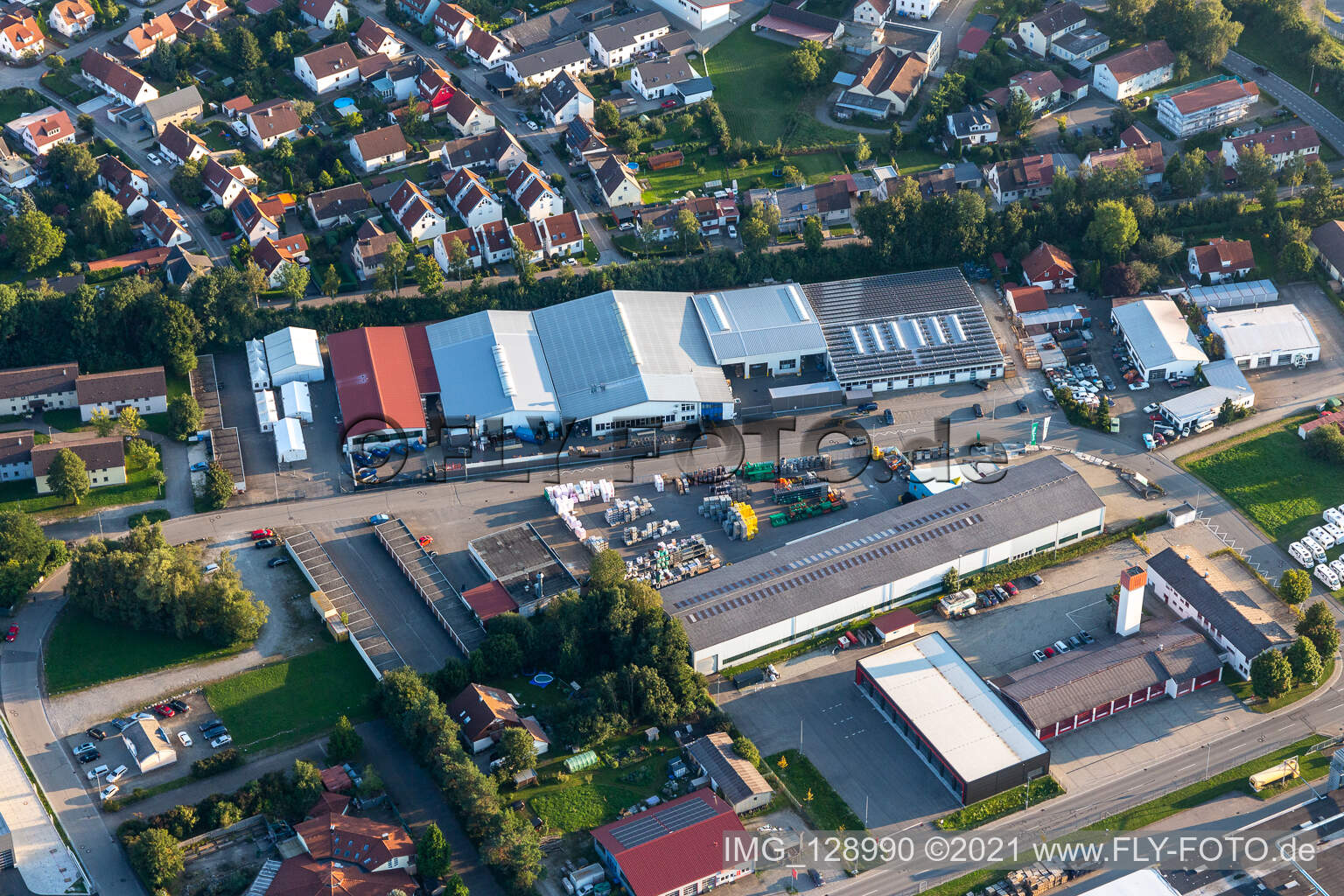 Gewerbegebiet und Firmenansiedlung mit Alu-Line Metallbearbeitungsgesellschaft mbH in Bad Saulgau im Bundesland Baden-Württemberg, Deutschland