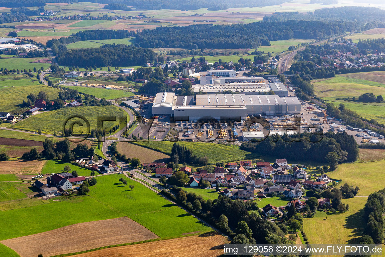 Liebherr Mischtechnik im Ortsteil Kürnbach in Bad Schussenried im Bundesland Baden-Württemberg, Deutschland