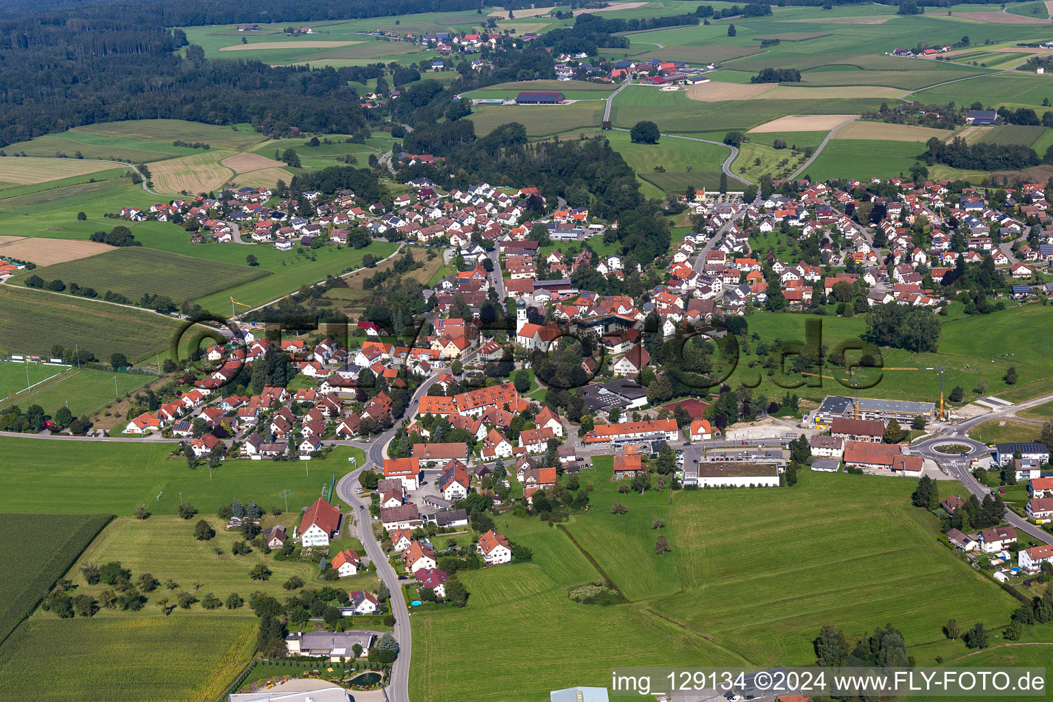 Luftbild von Bergatreute im Bundesland Baden-Württemberg, Deutschland