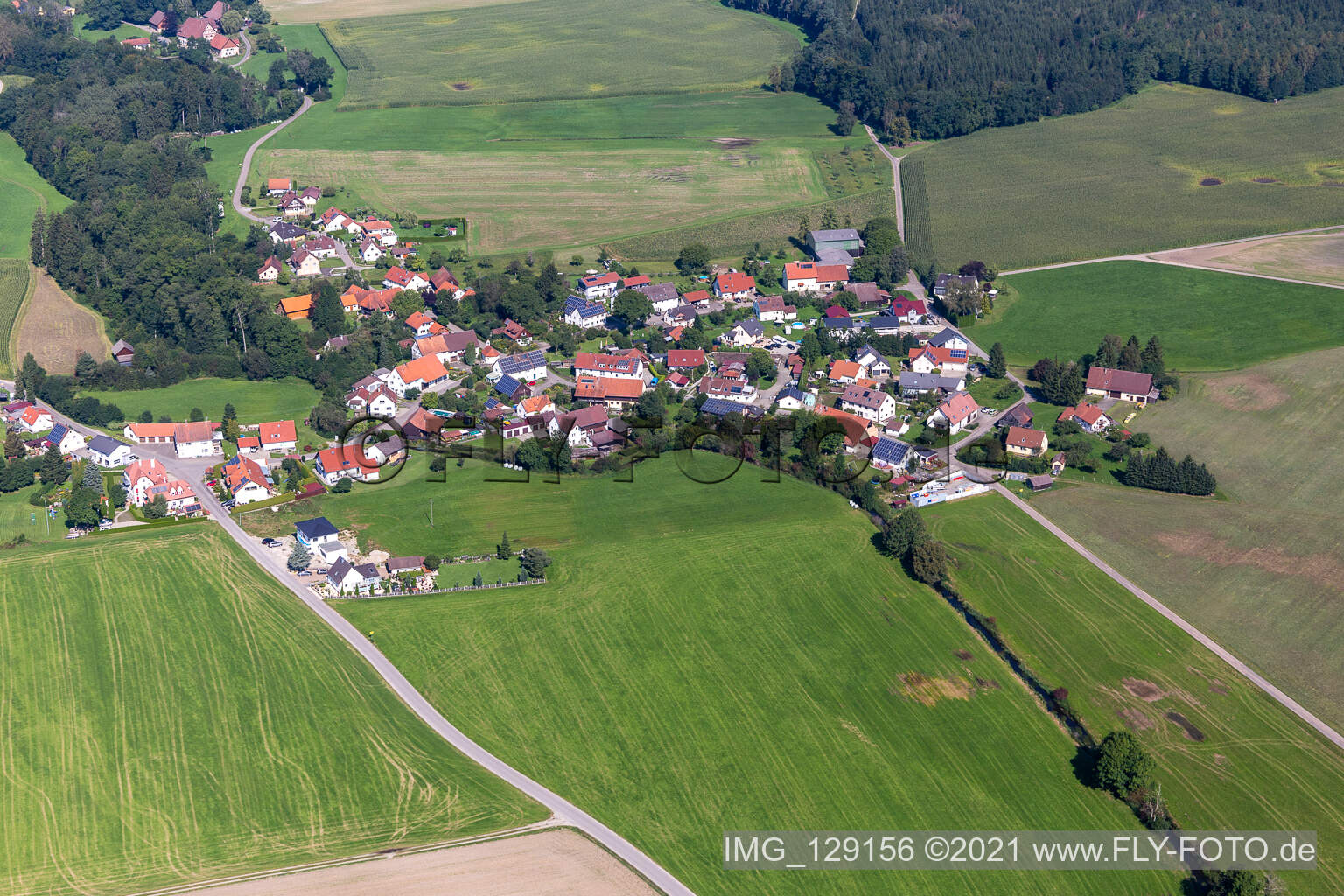 Luftaufnahme von Ortsteil Tannweiler in Aulendorf im Bundesland Baden-Württemberg, Deutschland