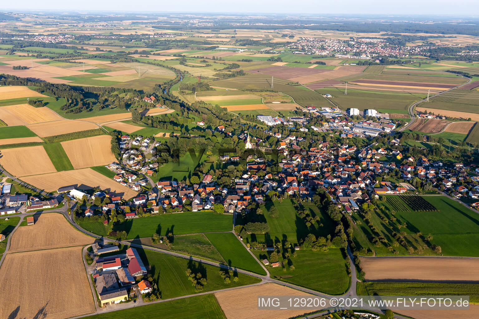Luftaufnahme von Ertingen im Bundesland Baden-Württemberg, Deutschland