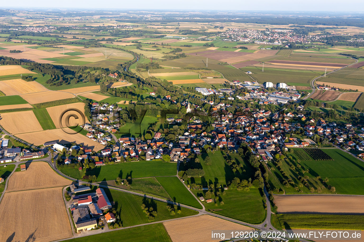 Luftaufnahme von Ertingen im Bundesland Baden-Württemberg, Deutschland