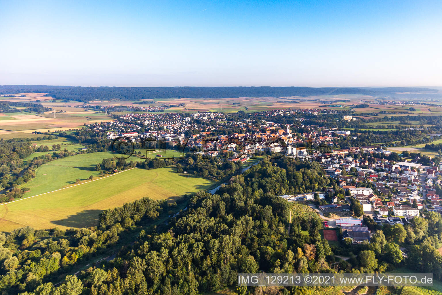 Riedlingen im Bundesland Baden-Württemberg, Deutschland aus der Drohnenperspektive