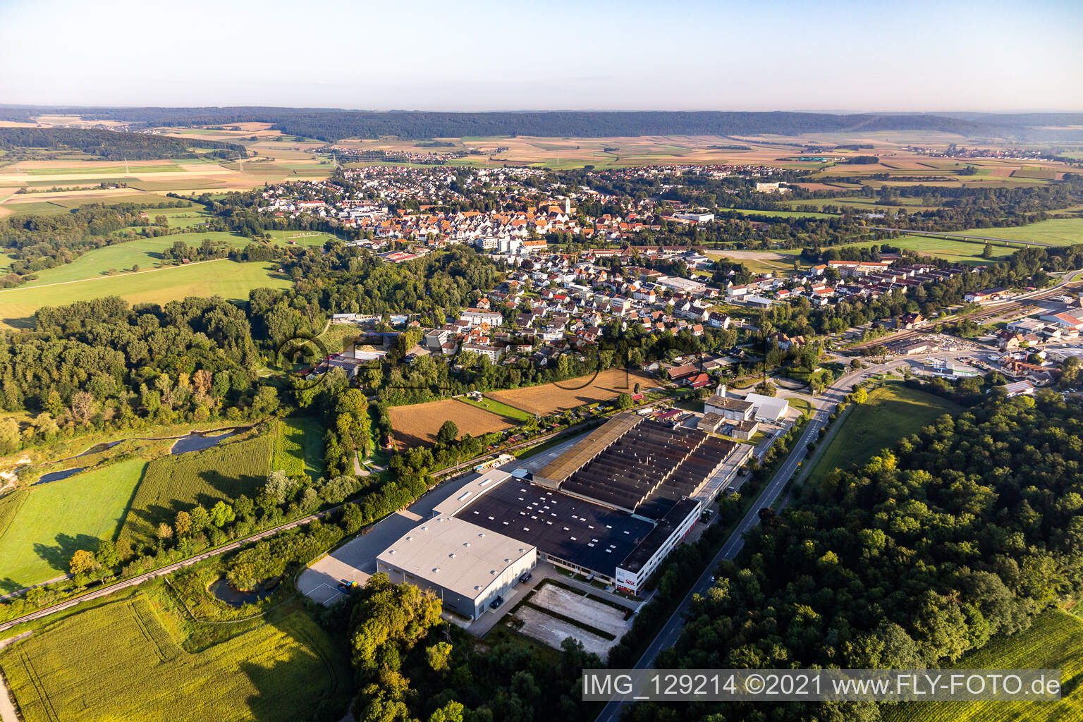 Gebäude und Produktionshallen auf dem Fabrikgelände der Silit-Werke GmbH & Co. KG in Riedlingen im Bundesland Baden-Württemberg, Deutschland
