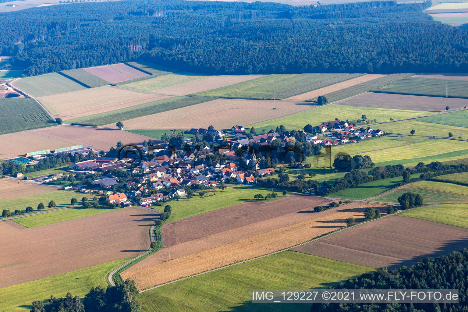Luftaufnahme von Unlingen im Bundesland Baden-Württemberg, Deutschland