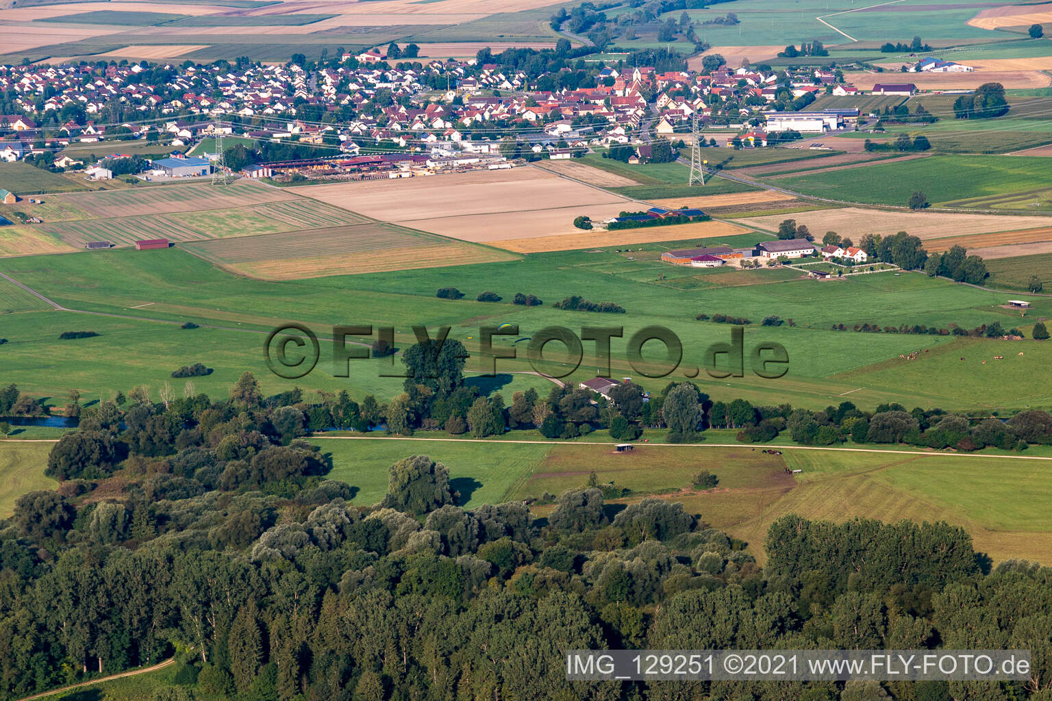 Luftbild von Flugplatz Riedlingen im Bundesland Baden-Württemberg, Deutschland