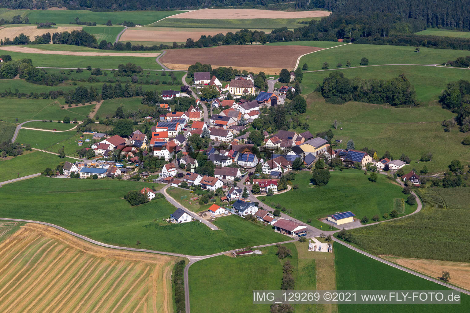 Luftbild von Langenenslingen im Bundesland Baden-Württemberg, Deutschland