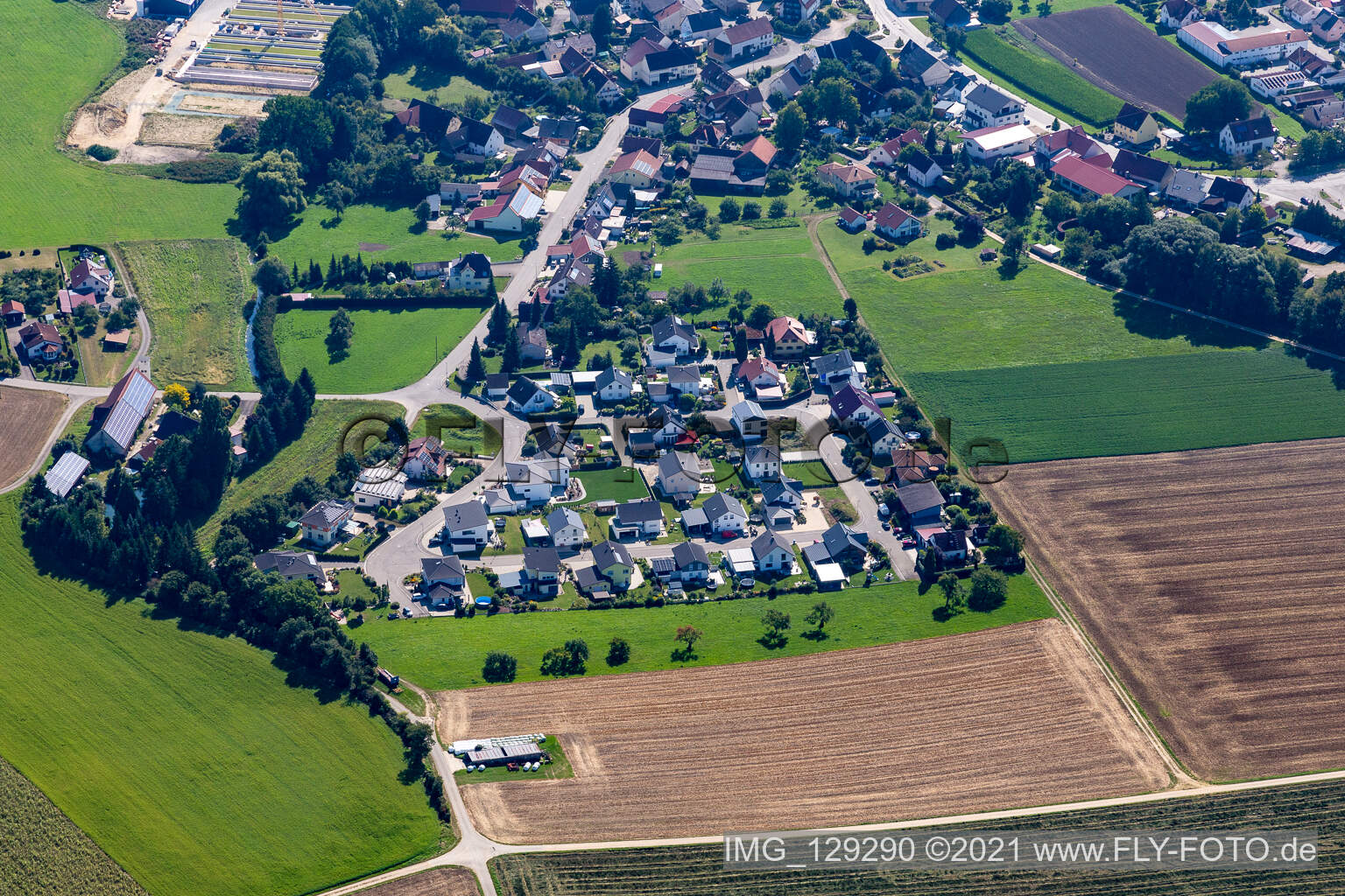 Langenenslingen im Bundesland Baden-Württemberg, Deutschland vom Flugzeug aus