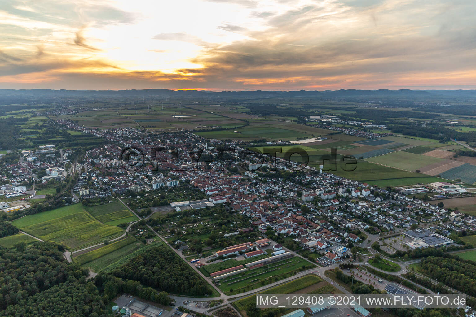 Drohnenaufname von Kandel im Bundesland Rheinland-Pfalz, Deutschland