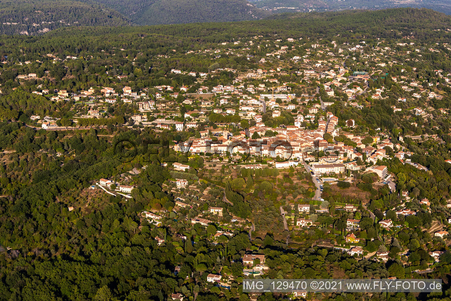 Luftbild von Montauroux im Bundesland Var, Frankreich