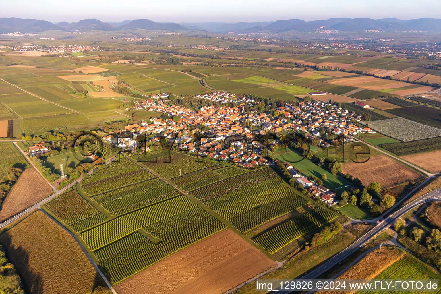 Mit neuer B38 Ortsumgehung in Impflingen im Bundesland Rheinland-Pfalz, Deutschland