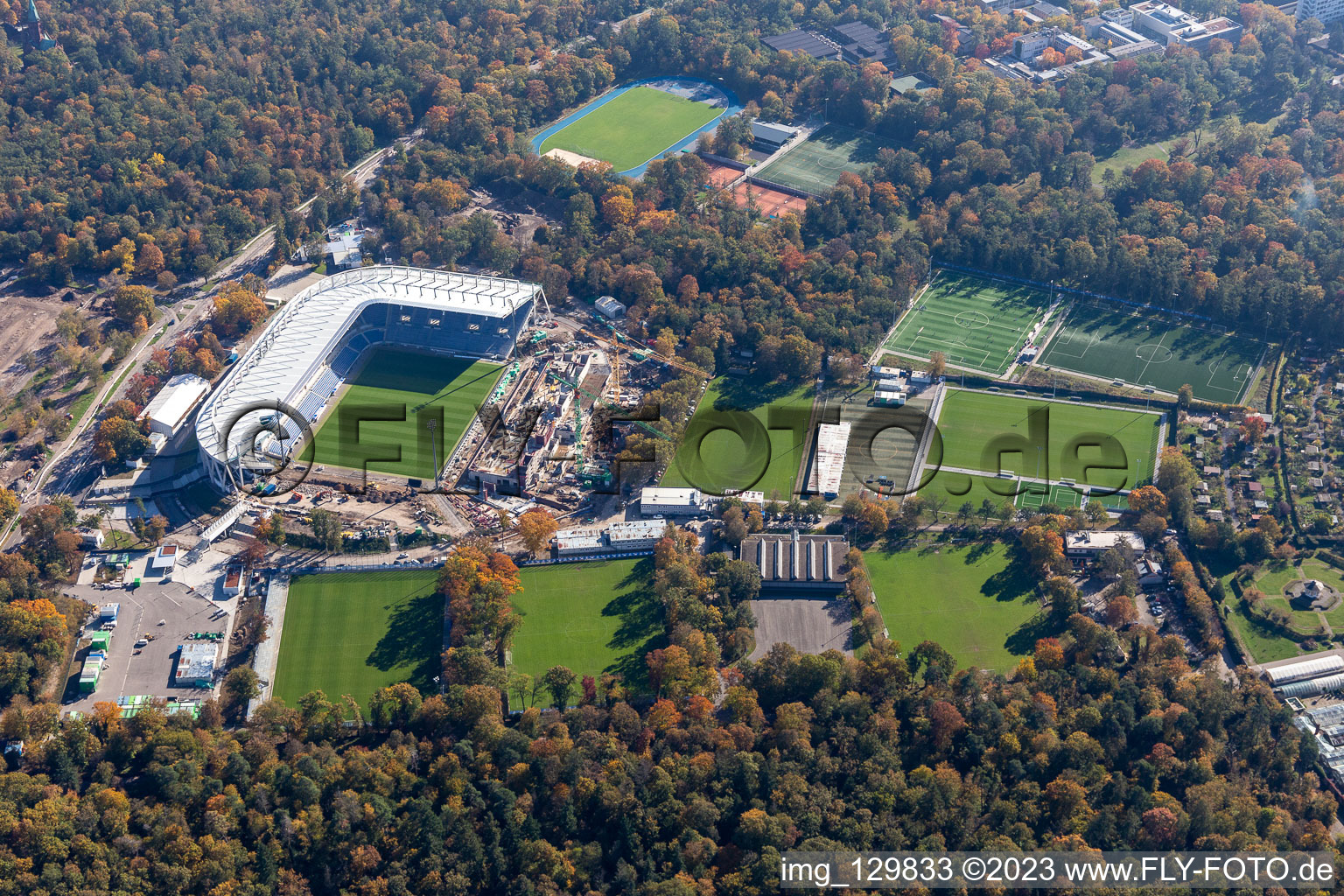 Luftbild von Ortsteil Innenstadt-Ost in Karlsruhe im Bundesland Baden-Württemberg, Deutschland