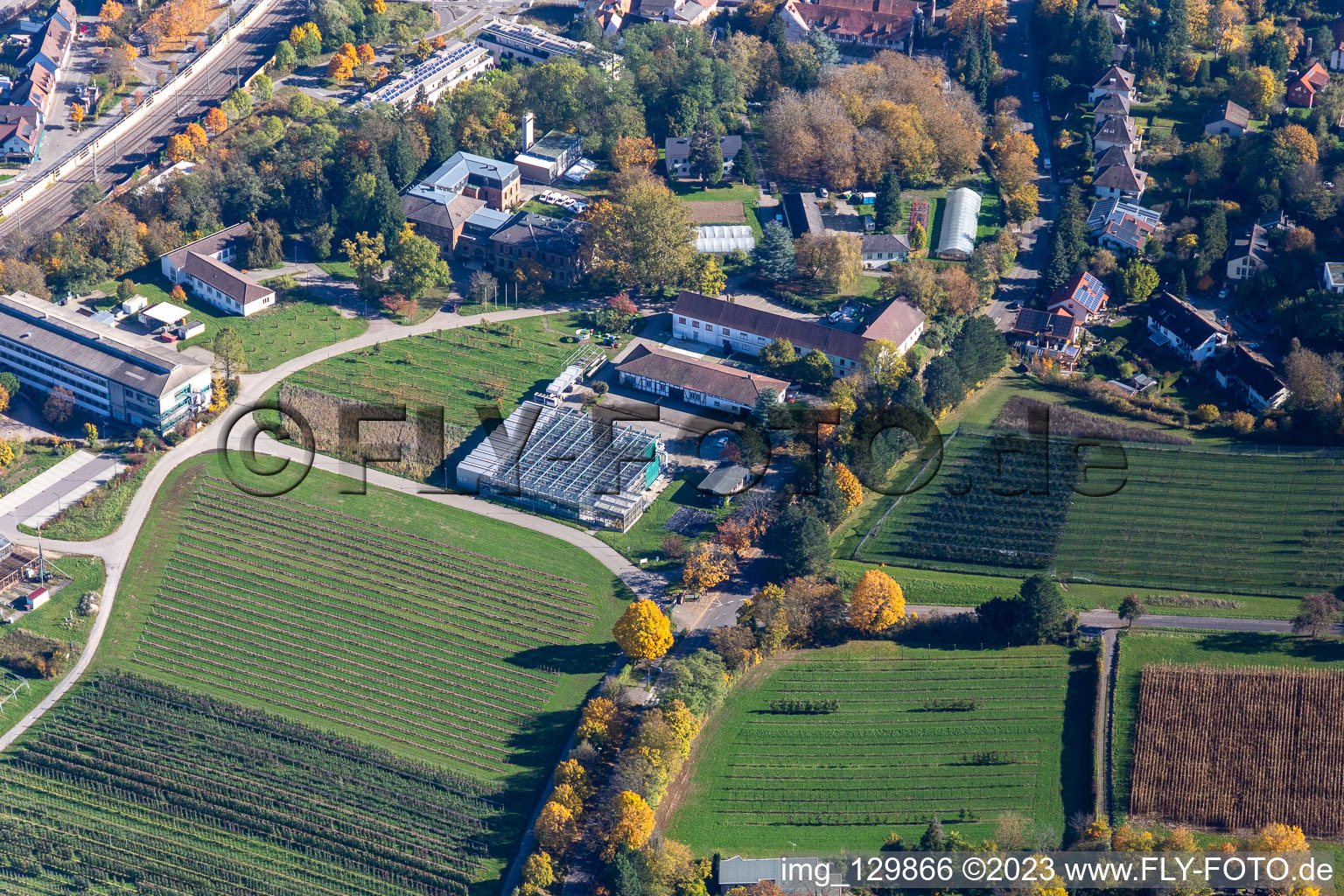 Ortsteil Durlach in Karlsruhe im Bundesland Baden-Württemberg, Deutschland von einer Drohne aus