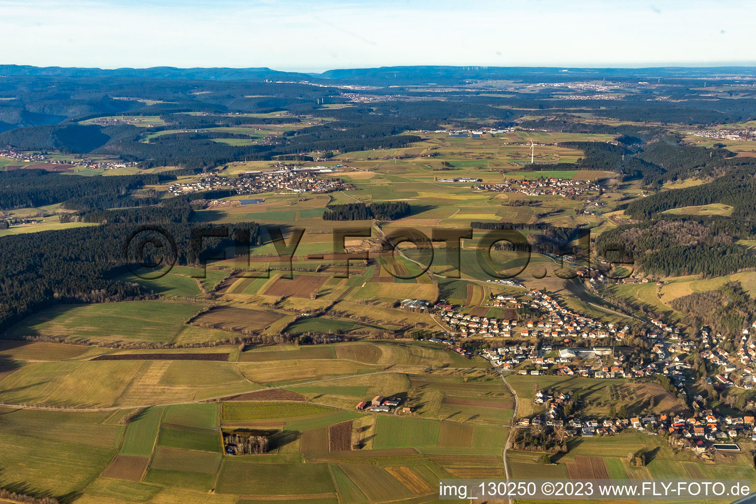 Luftaufnahme von Ortsteil Fluorn in Fluorn-Winzeln im Bundesland Baden-Württemberg, Deutschland