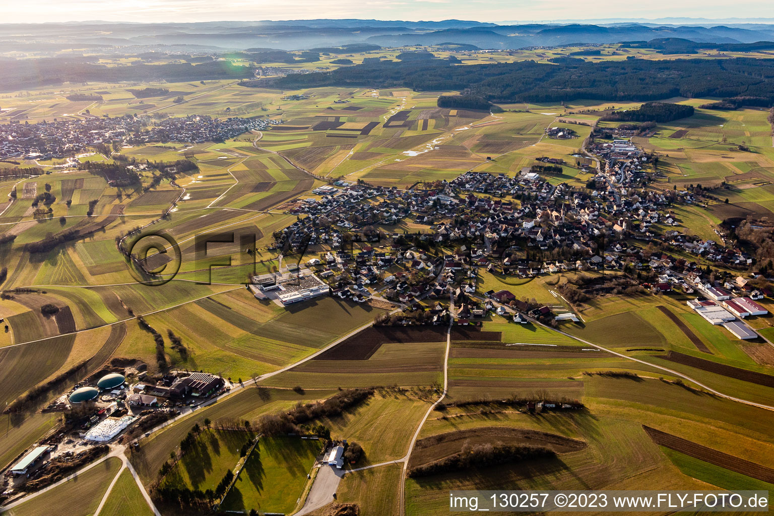 Luftaufnahme von Ortsteil Winzeln in Fluorn-Winzeln im Bundesland Baden-Württemberg, Deutschland