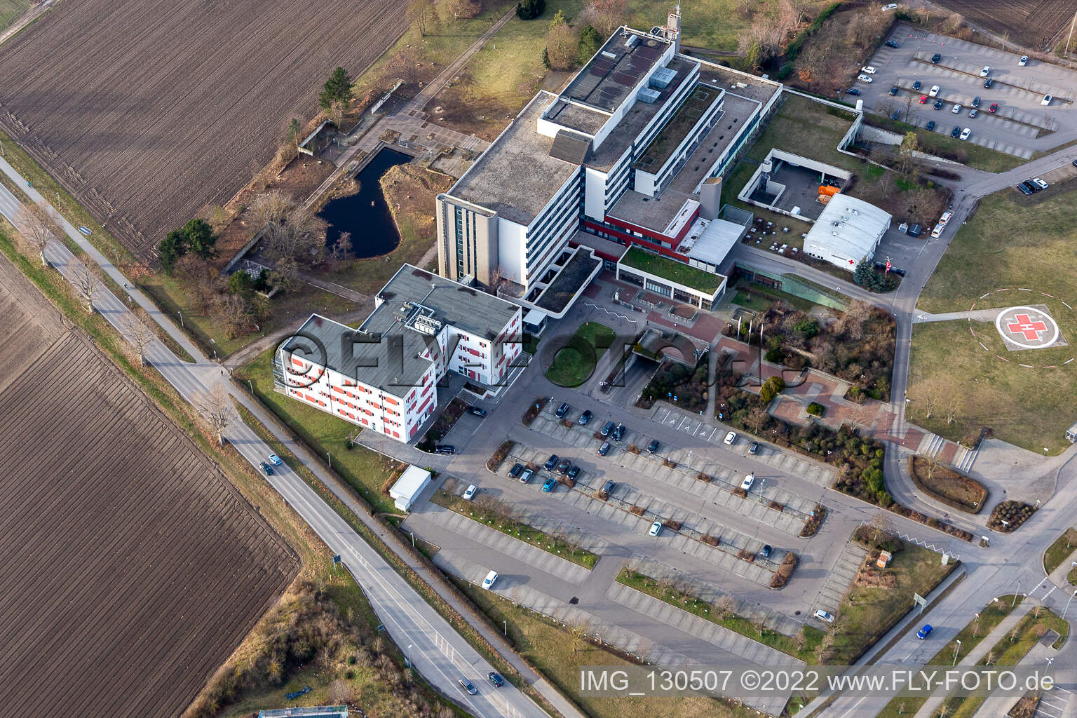 Luftbild von Stadtklinik in Frankenthal im Bundesland Rheinland-Pfalz, Deutschland