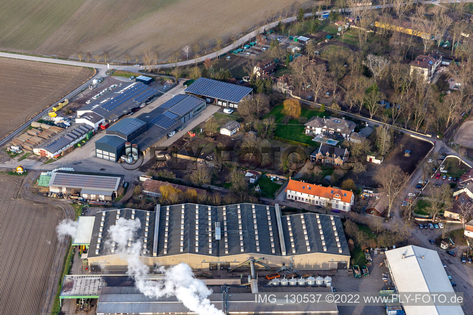 Luftbild von Hofgut Petersau im Ortsteil Mörsch in Frankenthal im Bundesland Rheinland-Pfalz, Deutschland