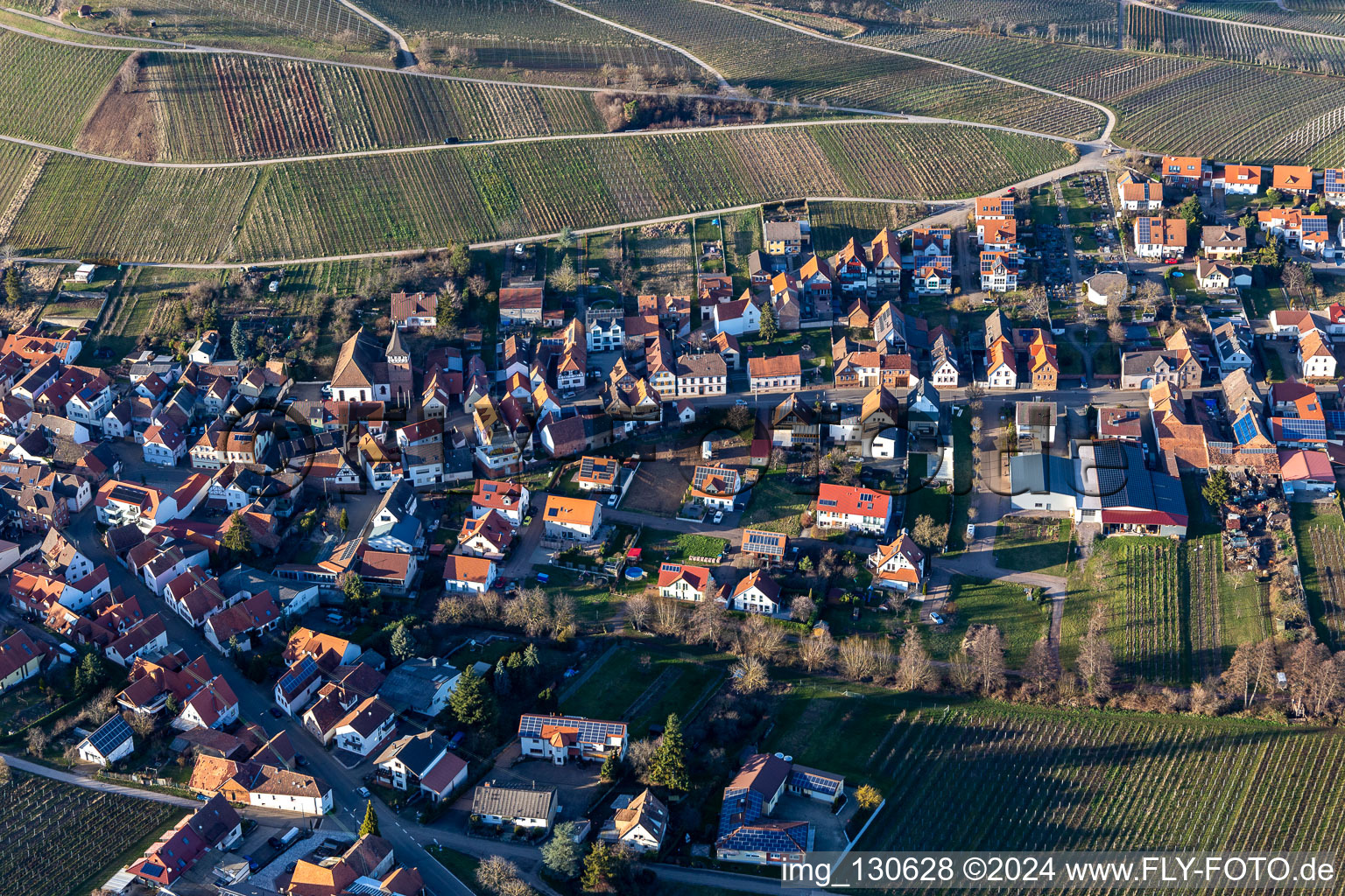 Drohnenbild von Ranschbach im Bundesland Rheinland-Pfalz, Deutschland