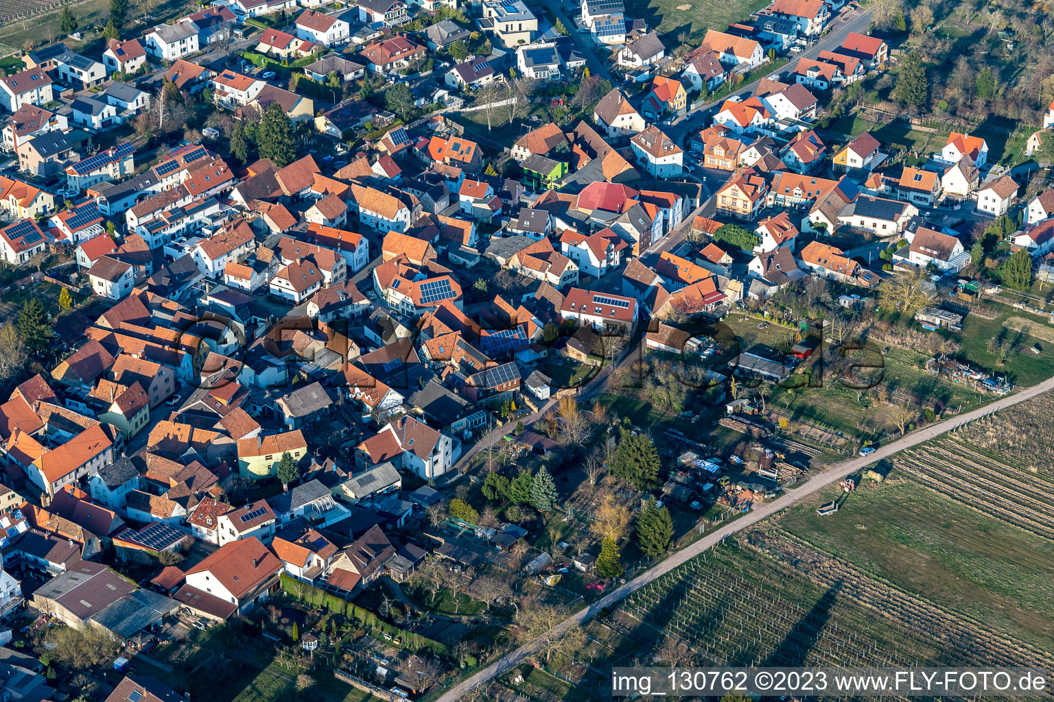 Luftbild von Staubgasse im Ortsteil Arzheim in Landau in der Pfalz im Bundesland Rheinland-Pfalz, Deutschland
