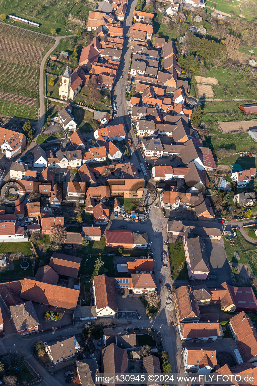 Luftbild von Rott im Bundesland Bas-Rhin, Frankreich