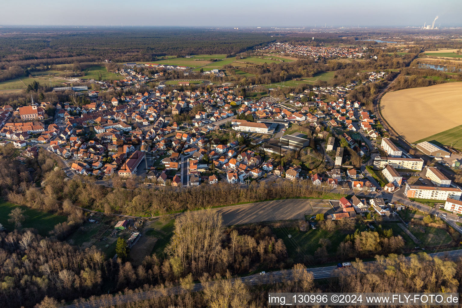 Luftbild von Lauterbourg im Bundesland Bas-Rhin, Frankreich