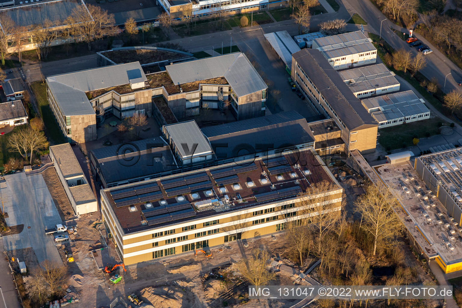 Luftbild von Neubau Integrierte Gesamtschule Kandel im Bundesland Rheinland-Pfalz, Deutschland