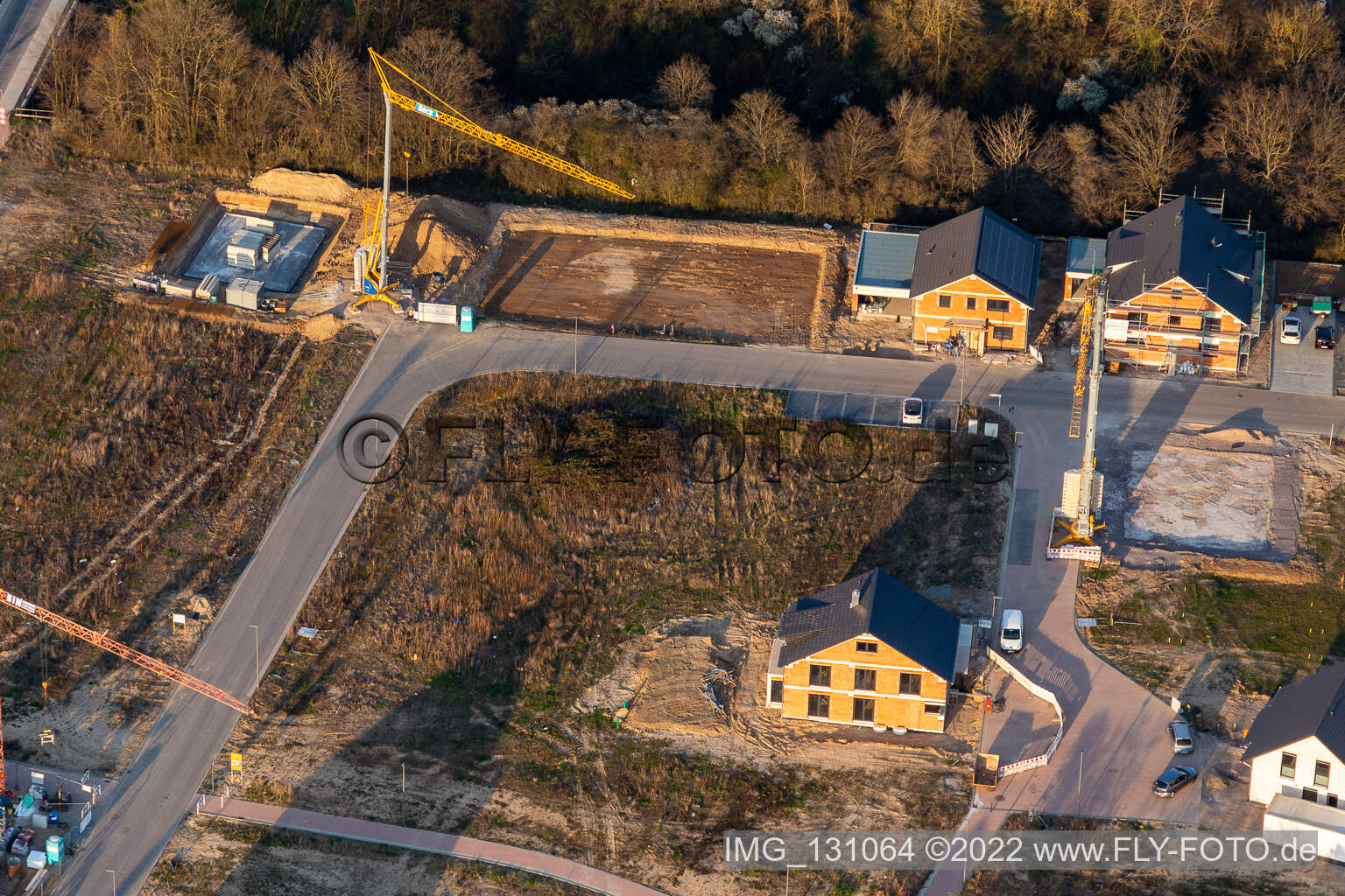Drohnenaufname von Neubaugebiet K2 in Kandel im Bundesland Rheinland-Pfalz, Deutschland