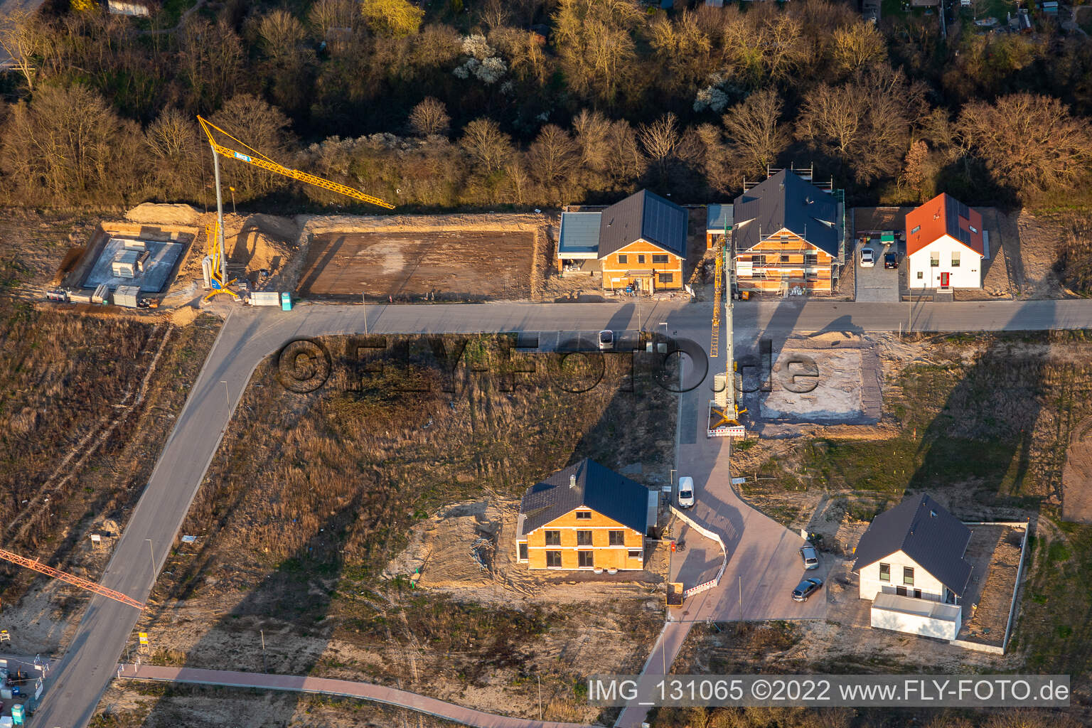 Drohnenbild von Neubaugebiet K2 in Kandel im Bundesland Rheinland-Pfalz, Deutschland