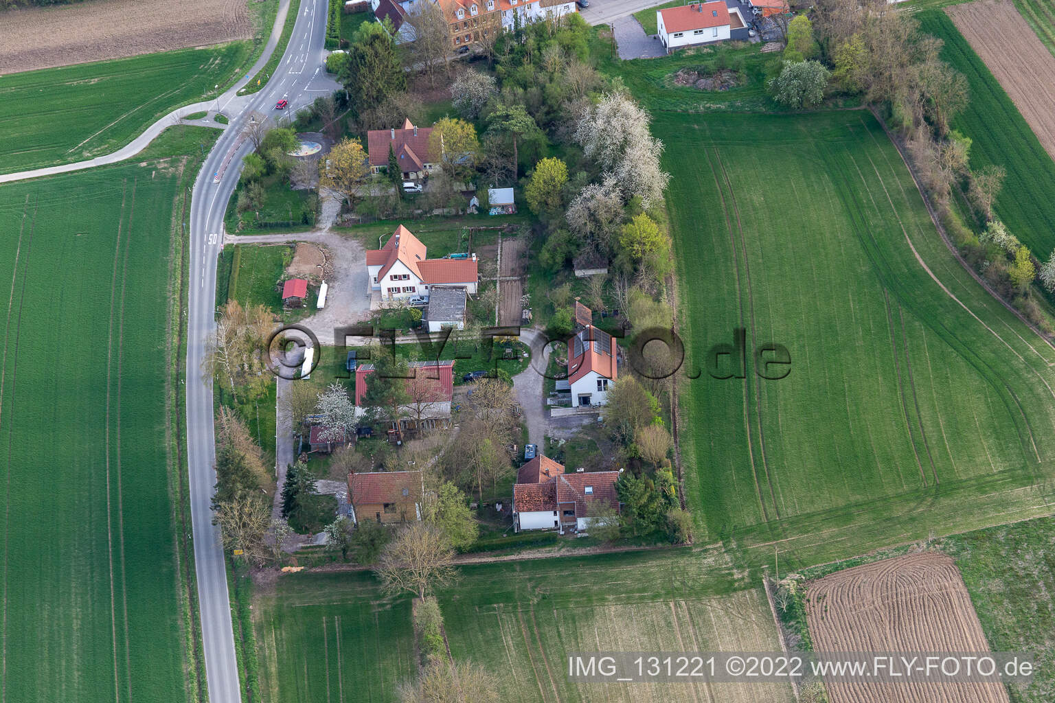 Vollmersweiler im Bundesland Rheinland-Pfalz, Deutschland aus der Drohnenperspektive