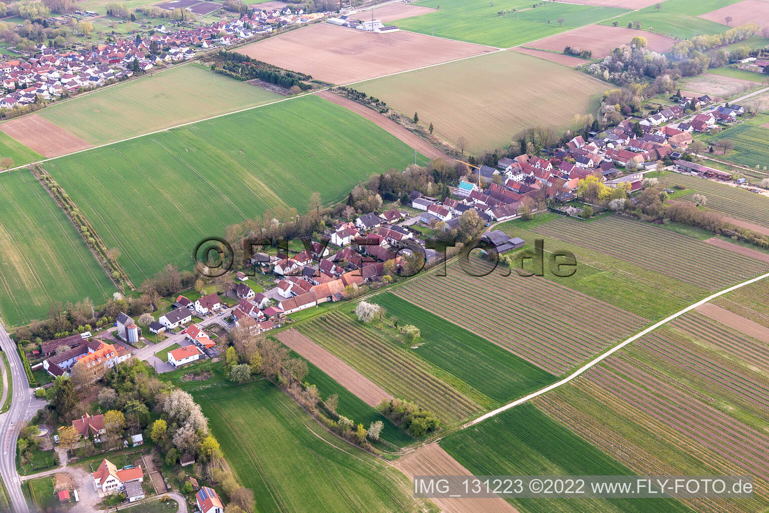 Vollmersweiler im Bundesland Rheinland-Pfalz, Deutschland von einer Drohne aus