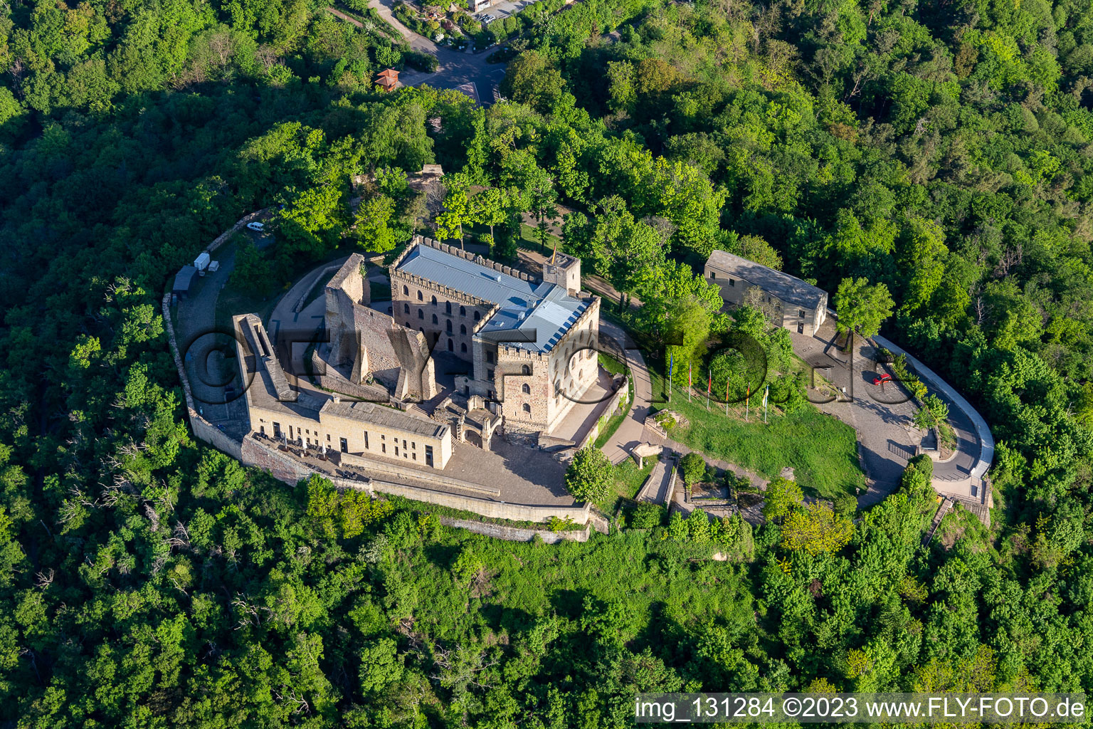 Hambacher Schloss bei Diedesfeld in Neustadt an der Weinstraße im Bundesland Rheinland-Pfalz, Deutschland