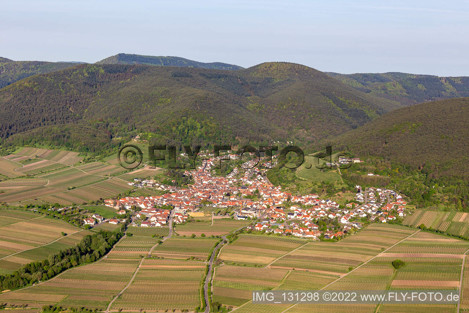 Sankt Martin im Bundesland Rheinland-Pfalz, Deutschland aus der Luft betrachtet
