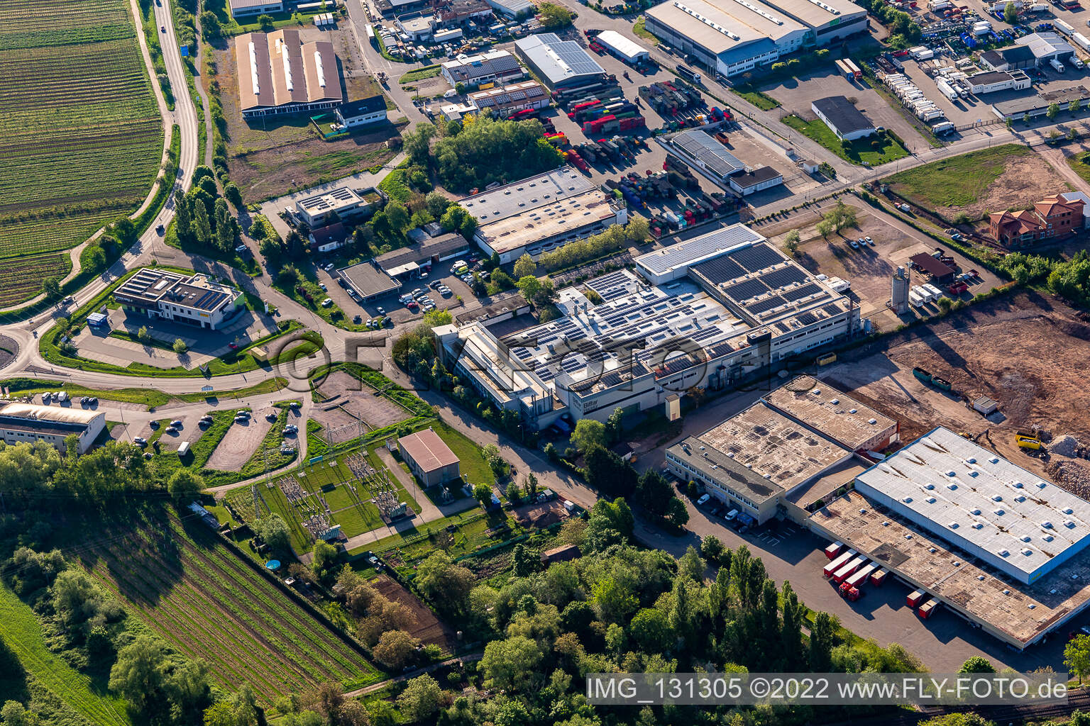 Luftaufnahme von Biffar GmbH & Co. KG in Edenkoben im Bundesland Rheinland-Pfalz, Deutschland