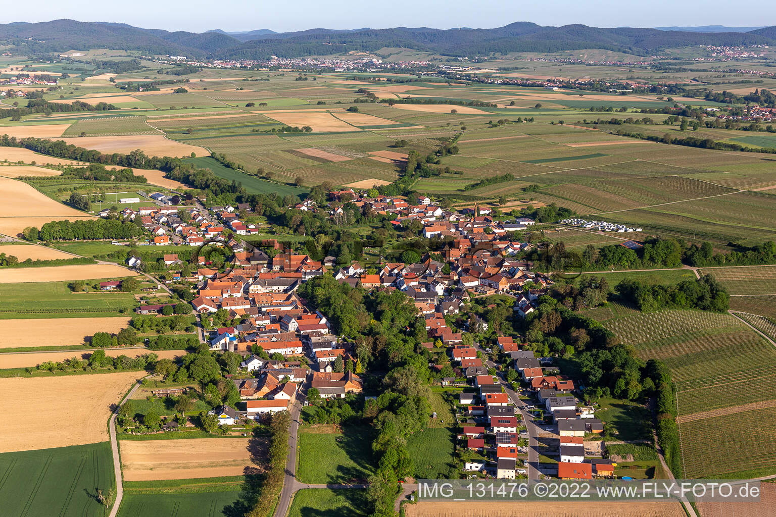 Luftbild von Vollmersweiler im Bundesland Rheinland-Pfalz, Deutschland