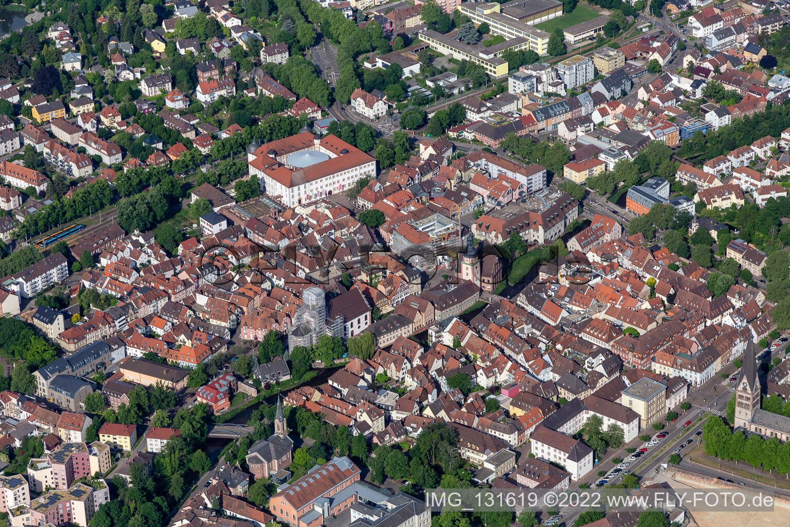 Historische Altstadt in Ettlingen im Bundesland Baden-Württemberg, Deutschland