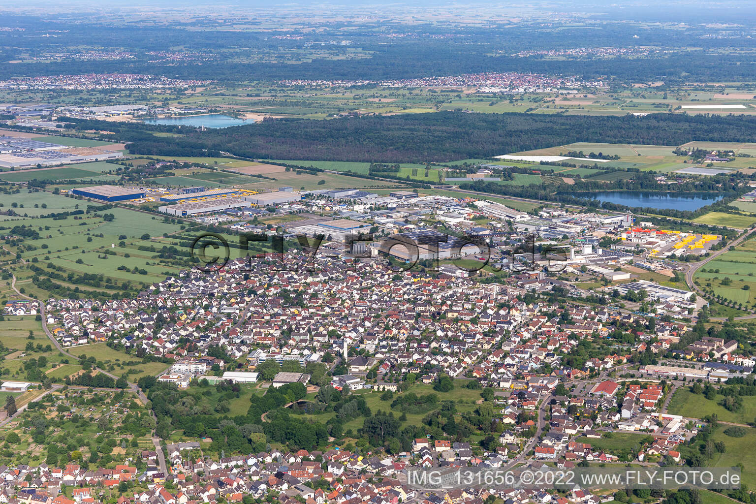 Malsch im Bundesland Baden-Württemberg, Deutschland aus der Luft betrachtet