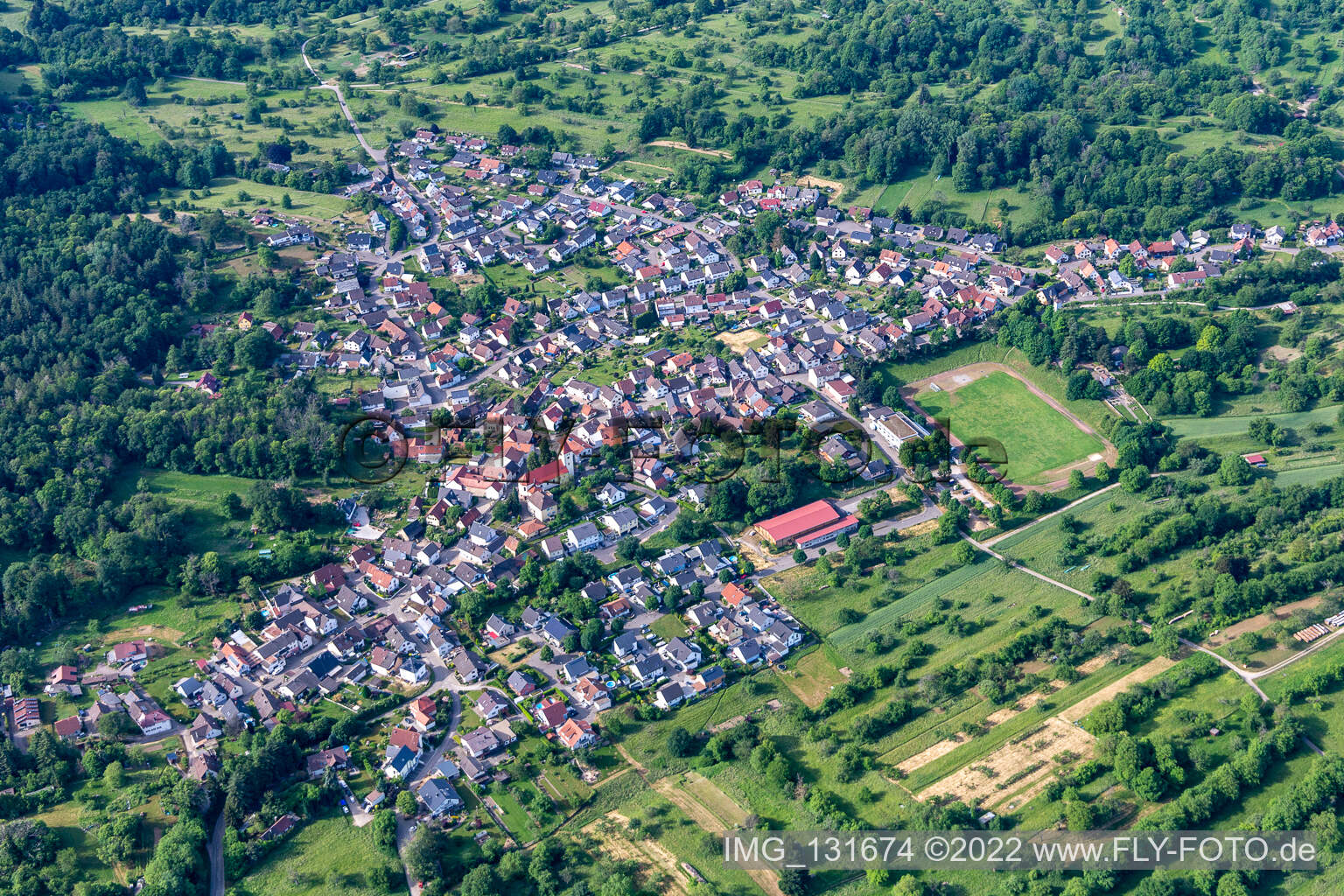 Luftaufnahme von Oberweier in Gaggenau im Bundesland Baden-Württemberg, Deutschland