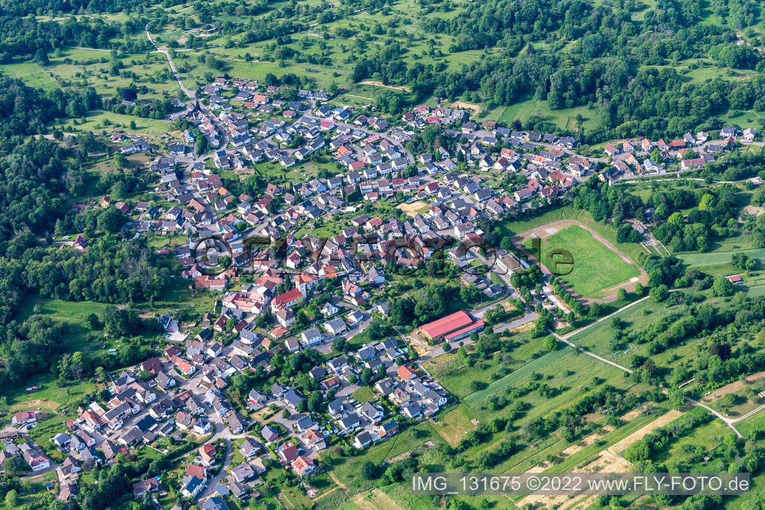 Schrägluftbild von Oberweier in Gaggenau im Bundesland Baden-Württemberg, Deutschland