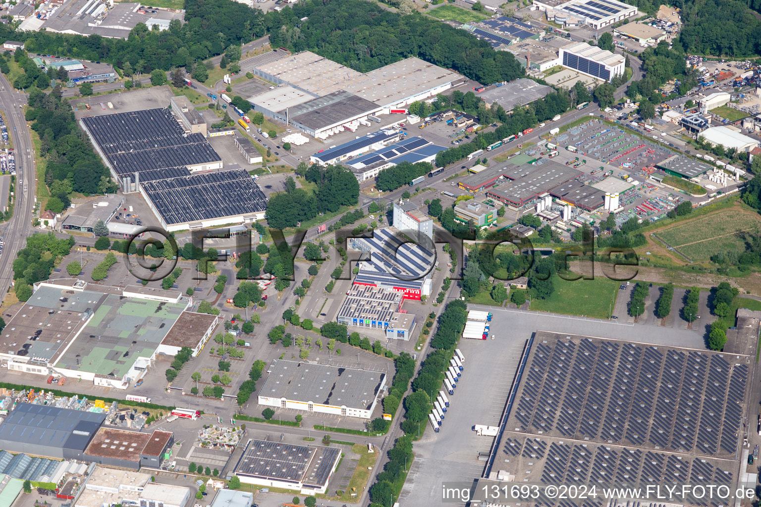 Industriegebiet Im Steingerüst in Rastatt im Bundesland Baden-Württemberg, Deutschland